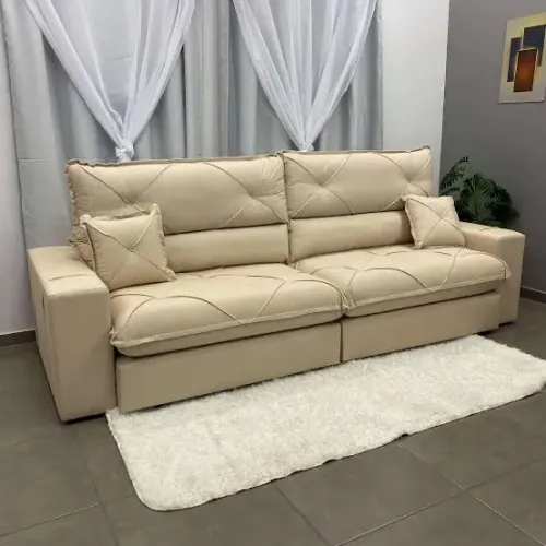 Sofá Retrátil e Reclinável Victory 250cm Molas Ensacadas p54