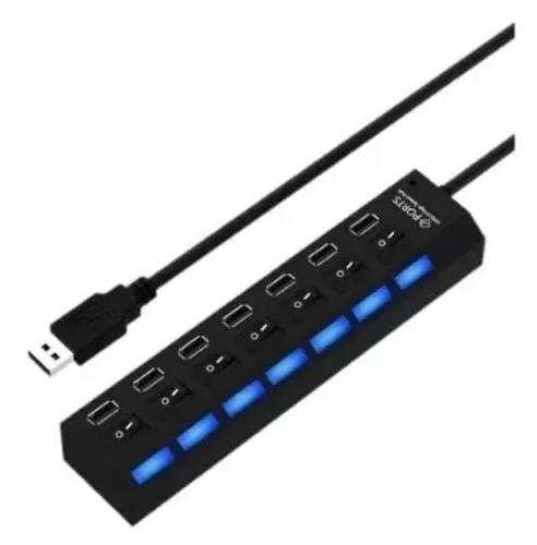 Hub Usb 2.0 480mbps Splitter Super Rapido 7 Portas