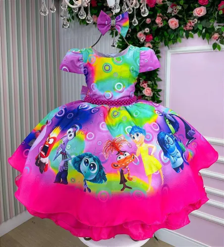 Vestido infantil temático Divertidamente