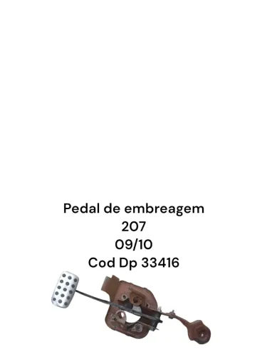 Pedal De Embreagem 207 09/10 Cod Dp 33416