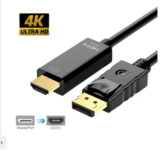 Cabo adaptador Display port Dp para Hdmi