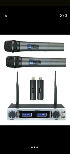 Microfone sem fio duplo Vokal VLR502