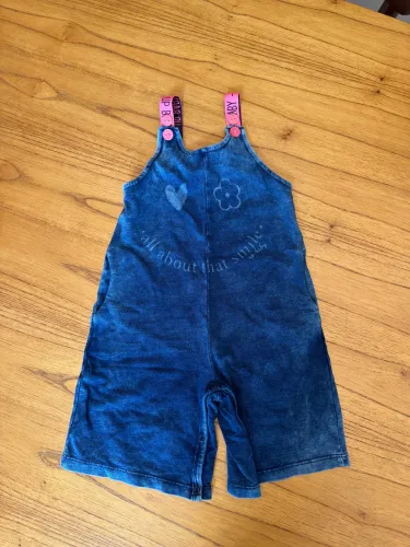 Jardineira Jeans Fake (Algodão)