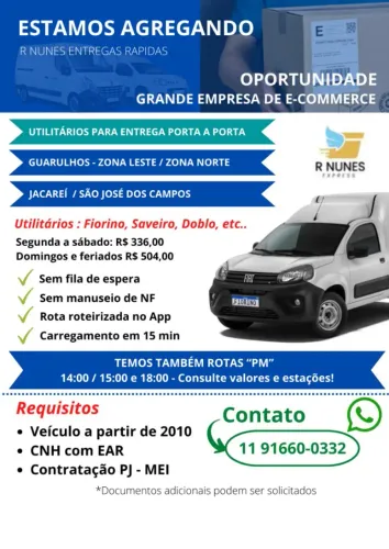 Agrega utilitarios e van de imediato!