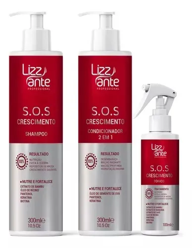 Kit SOS Crescimento 3 itens - Tratamento p/ 30 dias