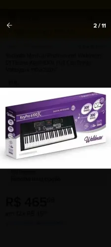 Teclado Musical Profissional Waldman KeyPro 6100X