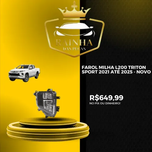 Farol Milha L200 Triton Sport 2021 até 2025 - NOVO
