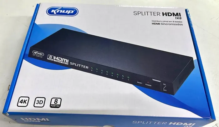 Splitter HDMI 1x8 Knup - 4K/3D - Distribuição de sinal