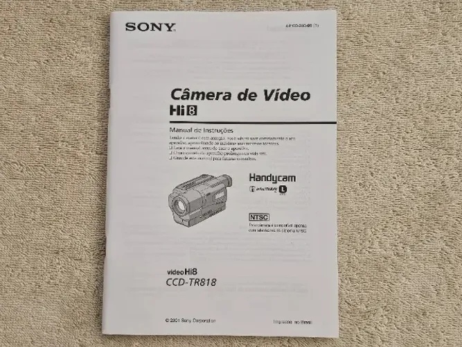 Manual De Instruções Da Câmera Sony Dcr-tr818 Trv58 Handycam
