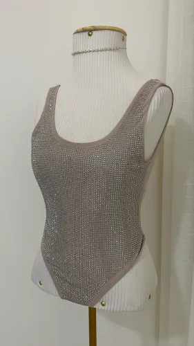 Body Zara strass novo 