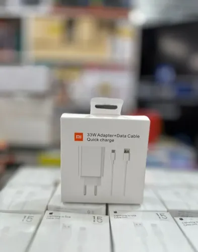 Carregador Xiaomi 33W com Adaptador e Cabo de Dados