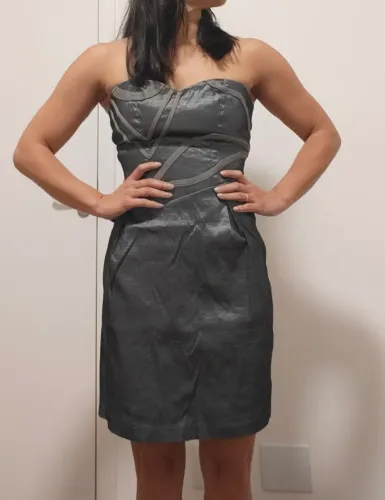 Vestido de festa prata