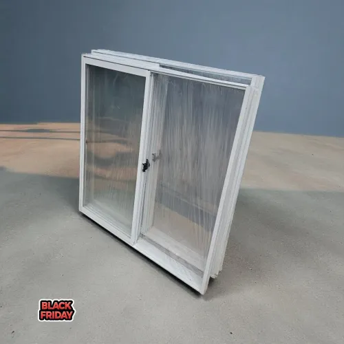 Janela de Alumínio branca 1 x 1.20 com vidros