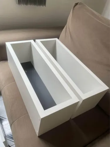 Nicho Retangular para Quarto - Branco/Preto - 20P x 60L x 20A