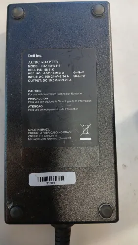 Carregador Dell DA180PM111 19.5V 9.23A