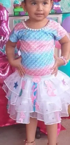 Vestido Infantil de Sereia - Tamanho 4