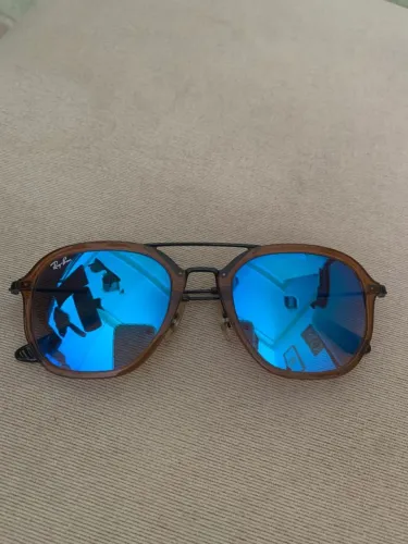 Ray-Ban Aviador Espelhado Azul