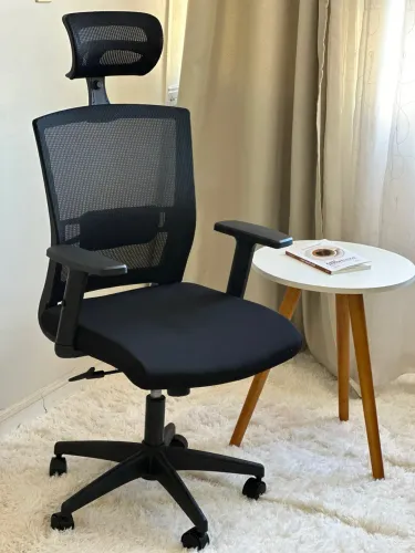 CADEIRA PRESIDENTE TELA MESH COM APOIO DE CABEÇA - LOJA IKONMIXOFFICE 