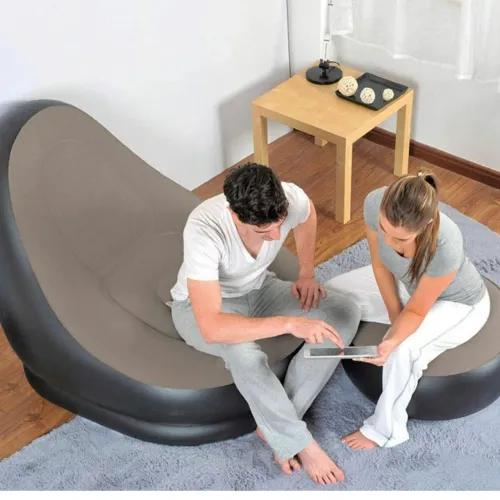 Poltrona Inflável Confortável com Apoio para os Pés