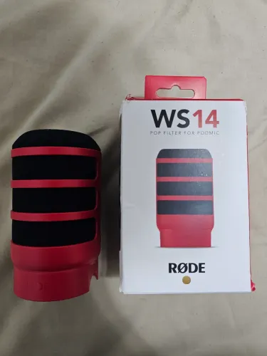 Pop Filter Vermelho RODE WS14 para PodMic