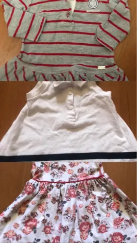 3 Vestidos para Bebê - 9-12 meses milon, us polo etc