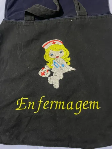 Kit Enfermagem Completo: Bolsa + Boneca Chaveiro Personalizada + Dicionário COREN-SP