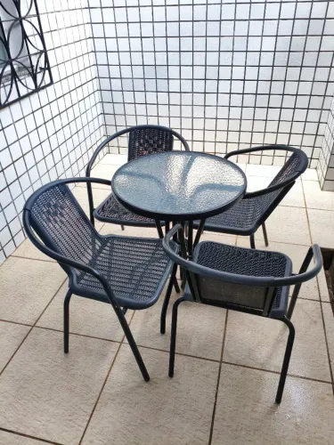 Conjunto Jardim Varanda 4 cadeiras 