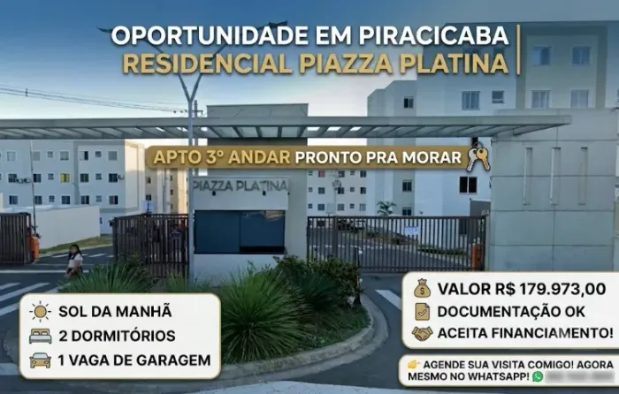 OPORTUNIDADE EM PIRACICABA | APARTAMENTO PRONTO PARA MORAR!