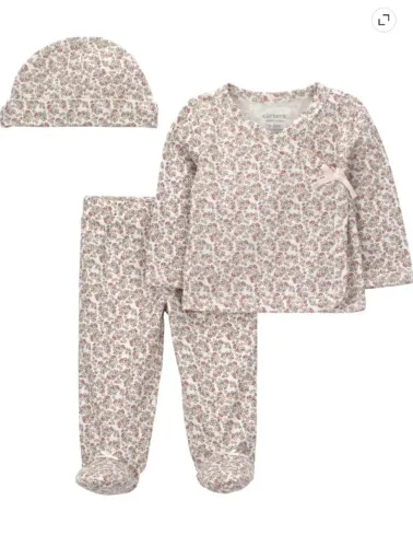 Conjunto com touca Carters tamanho 3-6 meses importado (Novo)