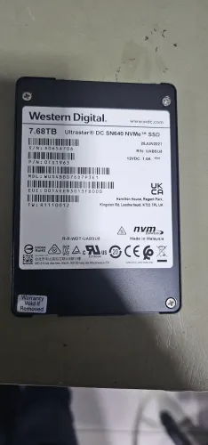 SSD para Servidor 7.68TB Ultrastar DC SN640 Nvme NOVO
