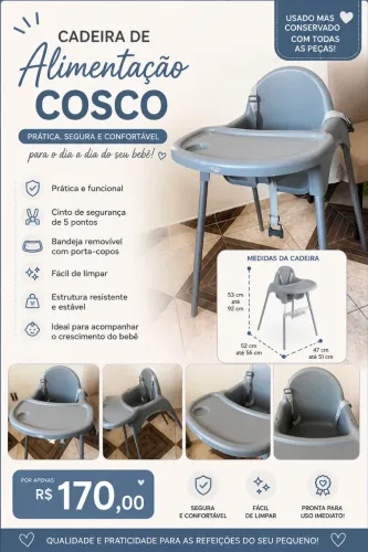 Cadeira de Alimentação Cosco