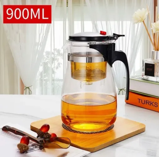 Chaleira de vidro top chef nova sem uso 900ml 
