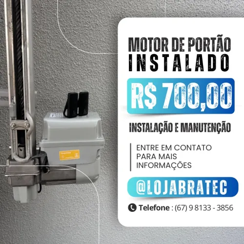 Motor de portão eletrônico novo de 8 segundos (instalado)