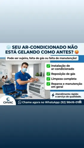 Limpeza e manutenção de ar condicionado à domicílio 