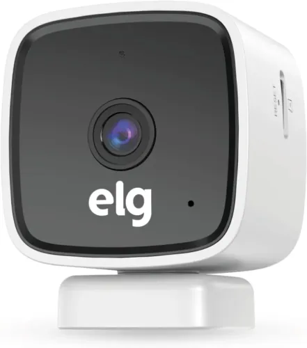 Câmera interna ELG 1080P Full HD Wi-Fi Botão SOS, Bidirecional, Visão Noturna