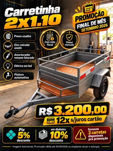Carretinha reboque 2x1.10