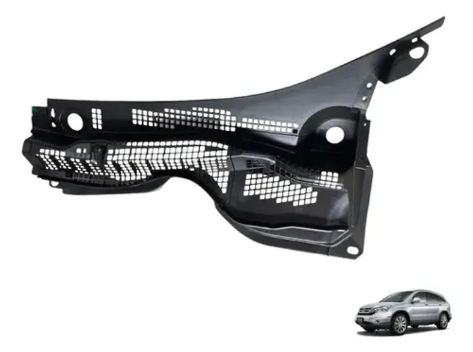 Grade Churrasqueira Honda Crv 2007 A 2011 Lado Esquerdo Preto Plástico