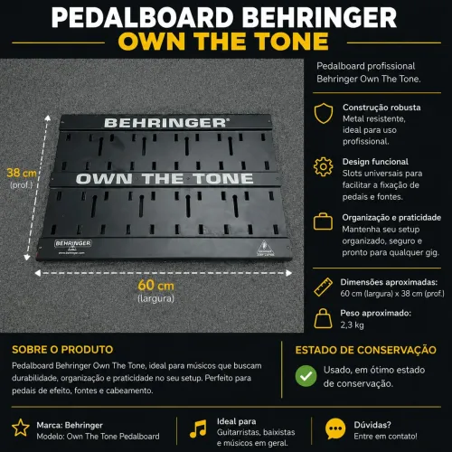 Pedalboard Behringer Own The Tone - Pedalboard Grande