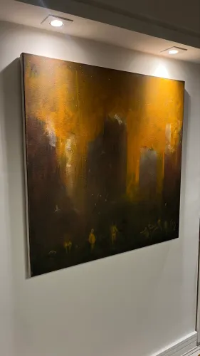 Pintura do artista Mateus Moreira (com certificado - Galeria Celma Albuquerque)