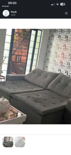 Sofá retrátil 5 lugares