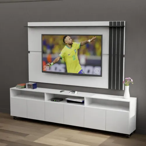 Painel e rack até 80 polegadas em mdf