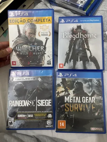 4 jogos PS4 baratos - The Witcher 3, Bloodborne, Rainbow Six e Metal Gear
