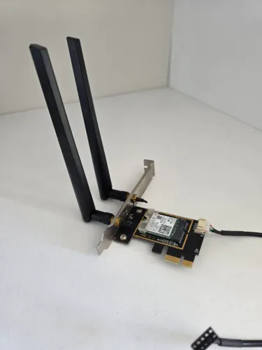 Placa de Rede Wi-Fi 6E + Bluetooth 5.3 (Chip Intel AX210) PCI-e - Alta Velocidade