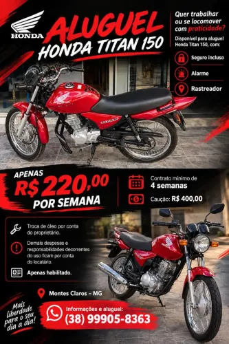 Moto pra alugar