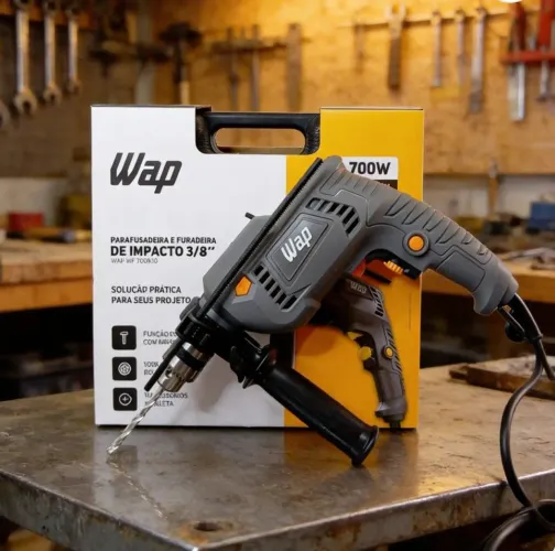 Furadeira de impacto WAP 700W com kit acessórios