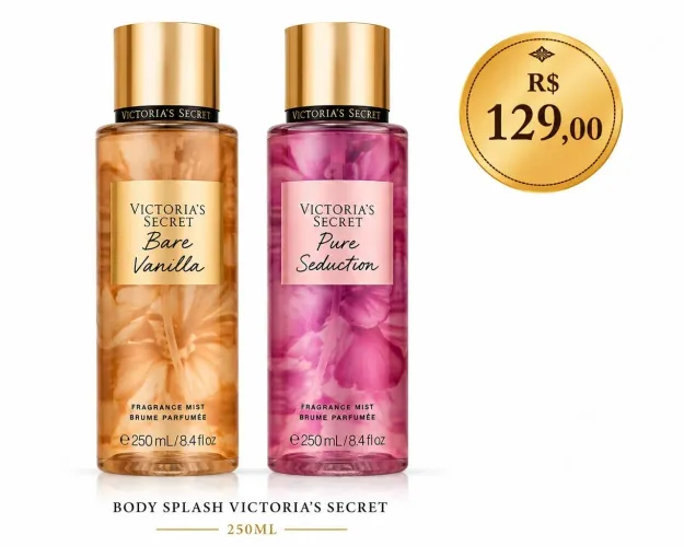Perfume Body Splash Victoria's Secret Bare Vanilla e Pure Seduction 250ml Original