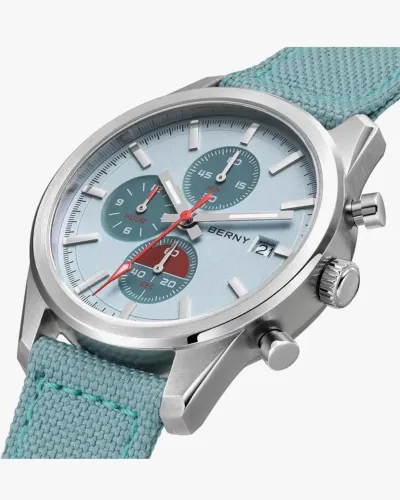 Relógio Berny Cronógrafo azul 37mm