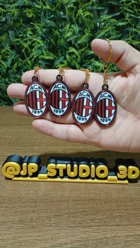Kit 4 chaveiros do AC Milan