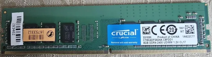 Par de Memória RAM DDR4 verde 16gb (8gb+8gb) 1 Crucial CT8G4DFS824A