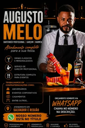 GARÇOM PROFISSIONAL Whats CONTATO -->(71)9-8_6_1_5 - 0_8_9_3